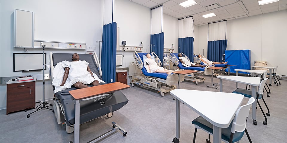 Nursing lab room at the Rasmussen University Central Pasco location