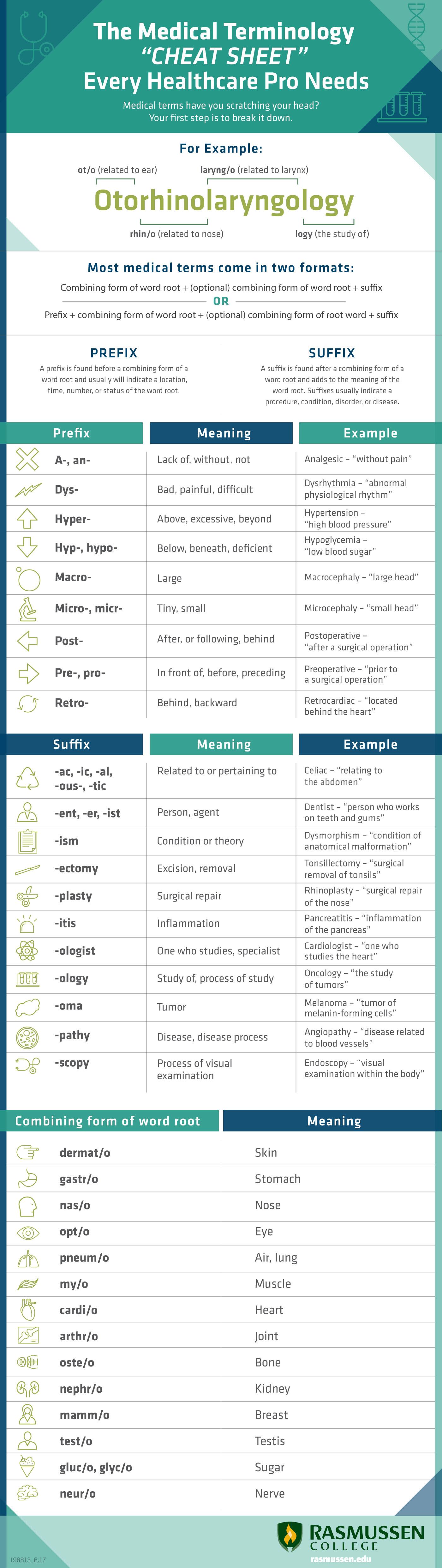The Medical Terminology “Cheat Sheet” Every Healthcare Pro Needs Pertaining To Medical Terminology Abbreviations Worksheet