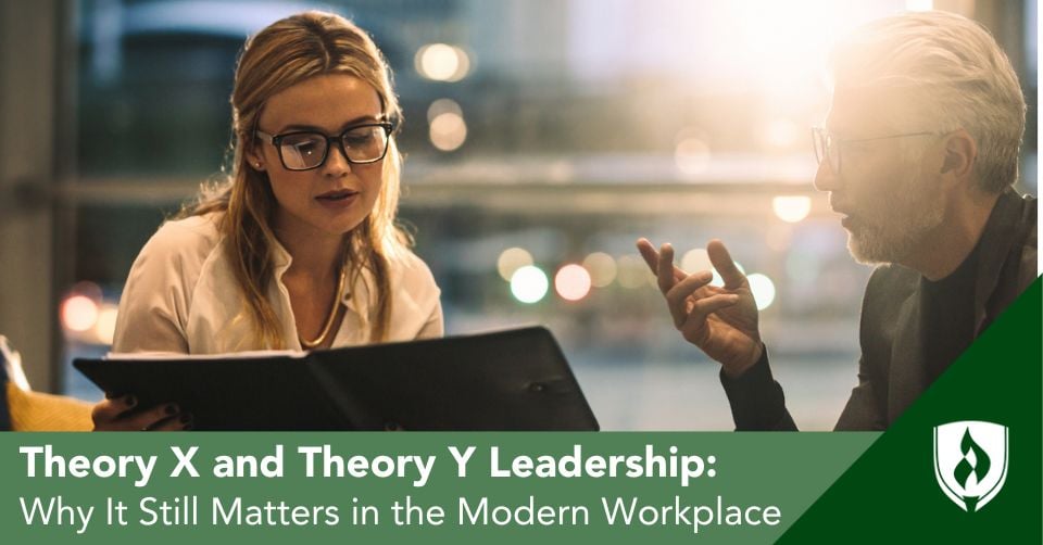 X and Y theory leadership header Two leaders debate the value of their perspectives