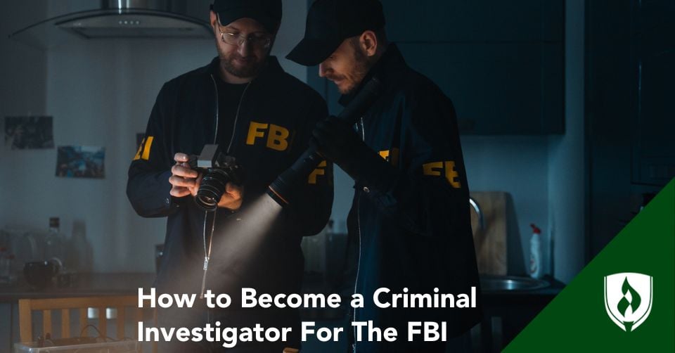 Two FBI criminal investigators in a dark room