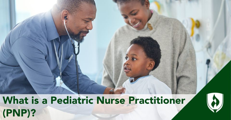 A pediatric nurse practitioner uses a stethoscope during a well child exam